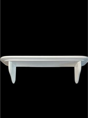 White Wall Shelf. Plate groove. 19”.